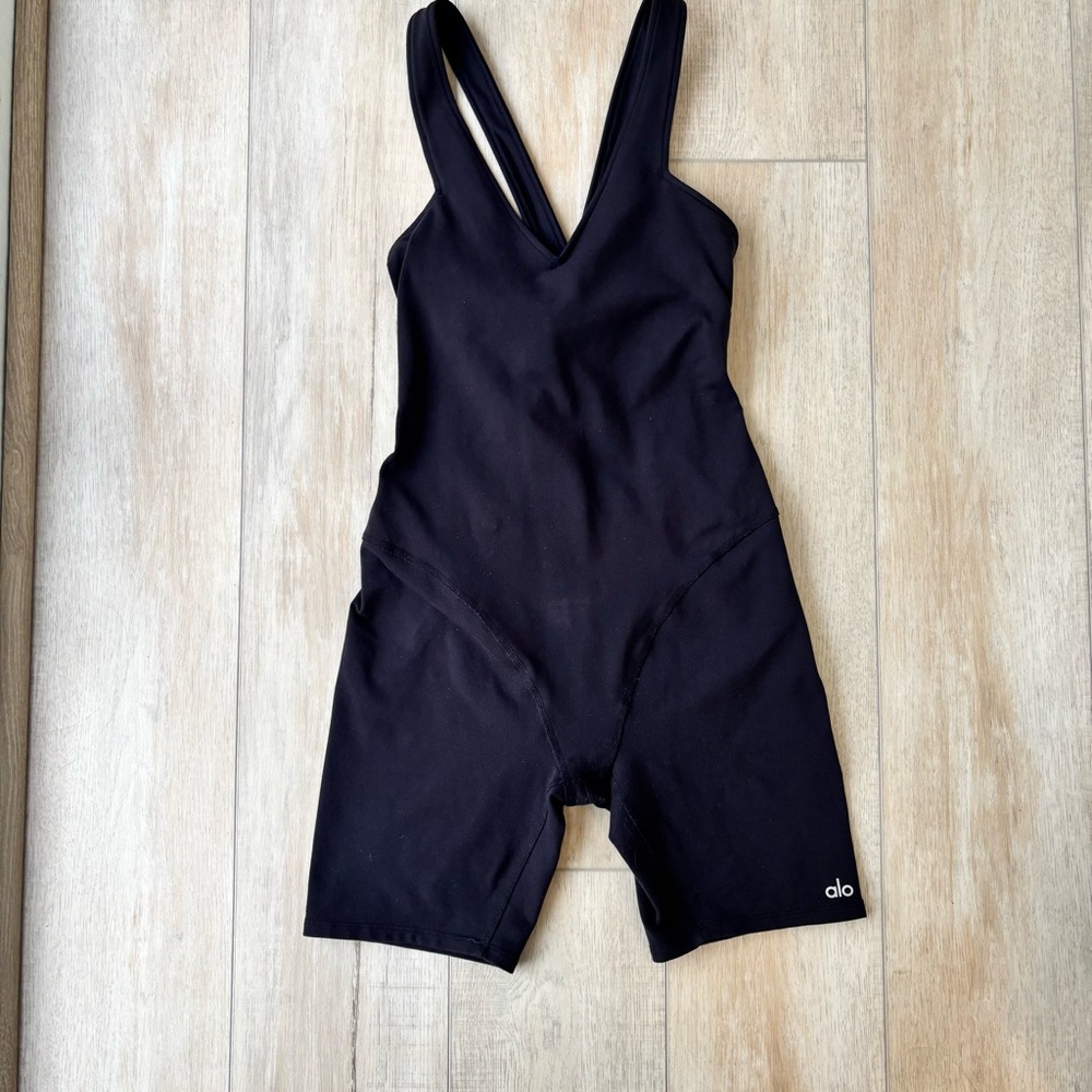 Alo Yoga Airbrush Real Bodysuit Black Size  Small